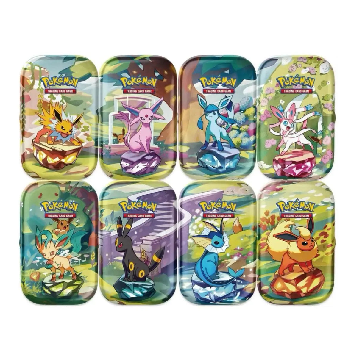 Pokémon Mini Tins Prismatic Evolution englisch Cards for All