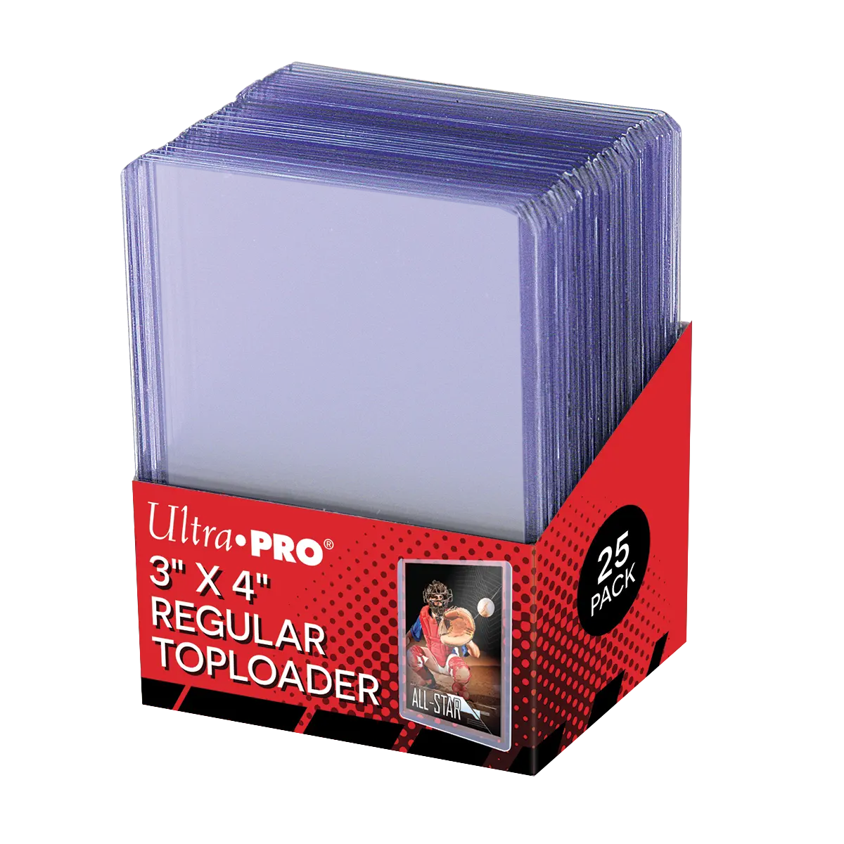 Ultra Pro 3x4 Clear Regular, 25 Stück Toploader Dicke Kartenhüllen Sleeves - für Sammelkarten wie Pokemon Magic - Standardgröße Transparent Ultra Pro