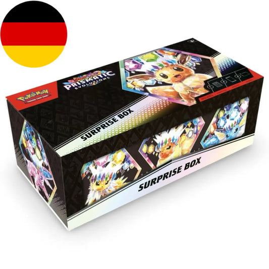 Pokemon Prismatic Evolutions Überraschungsbox Deutsch Cards for All