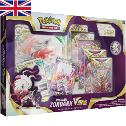 Hisuianischer Zoroark VStar Premium-Kollektion - Englische Ausgabe
Hochwertiges Pokémon-Sammlerset mit Karten, Zubehör und Überraschungen. Perfekt für Fans und Sammler.