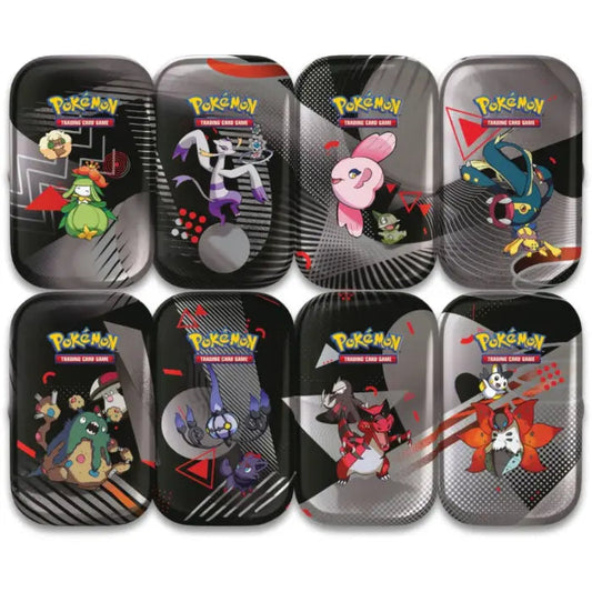 KARMESIN & PURPUR (KAPU 10.5) Pokémon – Mini Tins – Weisse Flammen & Schwarze Blitze Zufällig The Pokemon Company