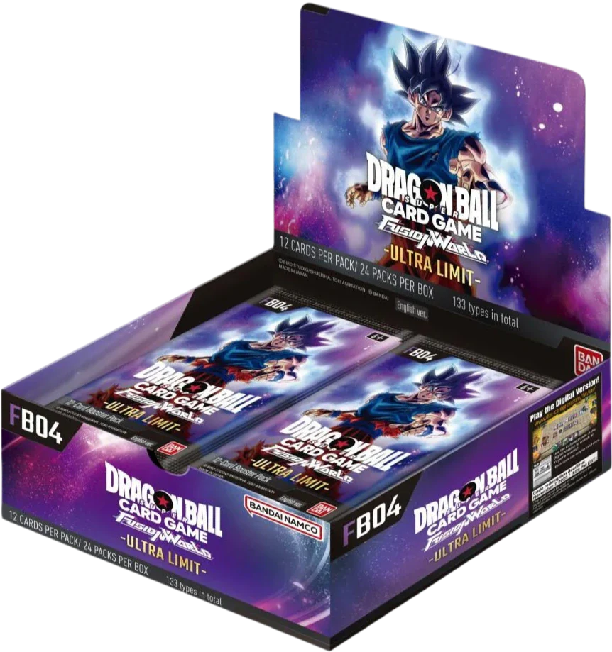 Dragon Ball Super Card Game - Fusion World FB04 Ultra Limit Booster Display (24 Packs) Englisch Bandai