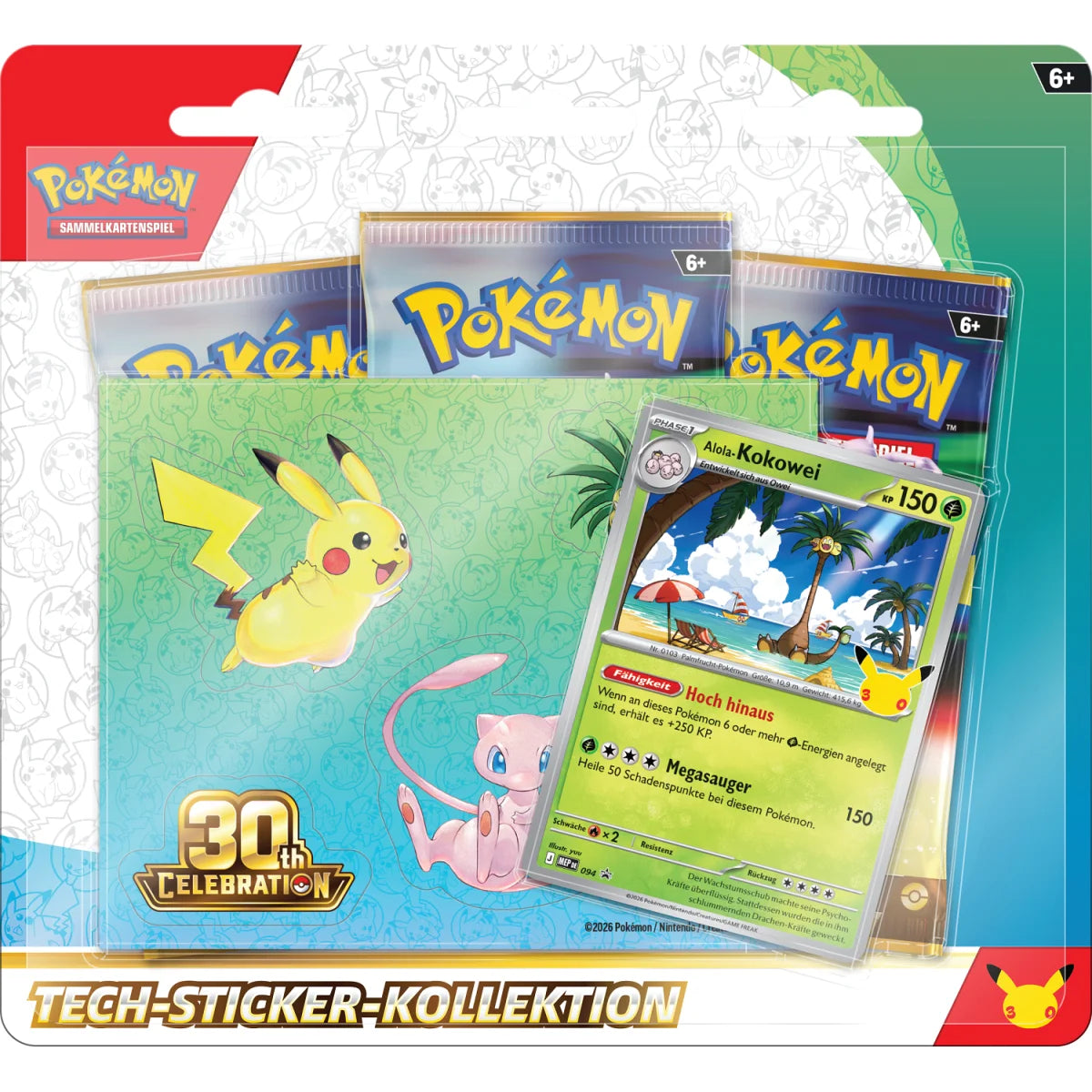 Pokemon 30 Jahre Tech-Sticker-Kollektion zufällig 🇩🇪 The Pokemon Company