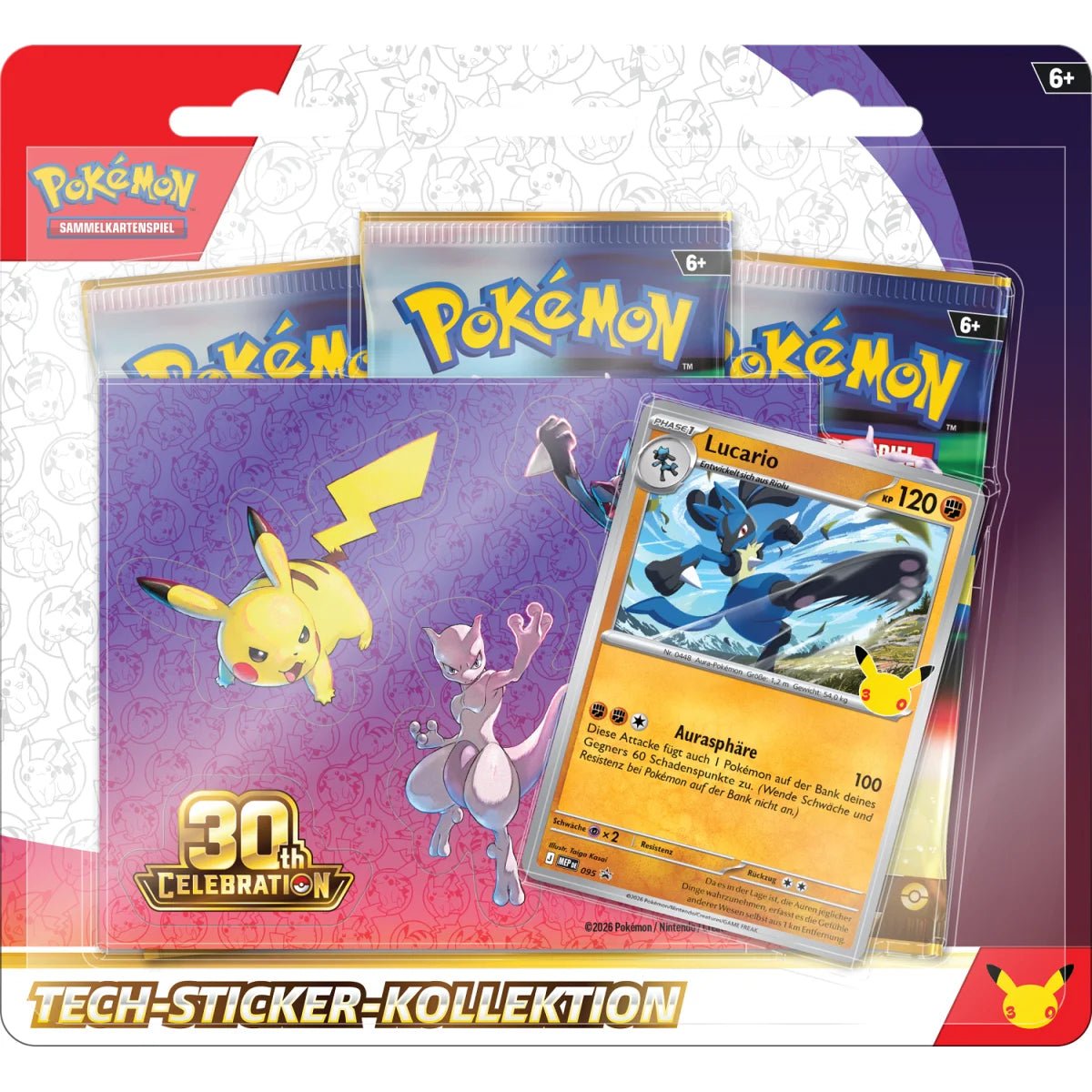 Pokemon 30 Jahre Tech-Sticker-Kollektion zufällig 🇩🇪 The Pokemon Company