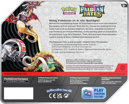 Paldean Fates: Charizard ex Tin Box Groß (englisch) The Pokemon Company