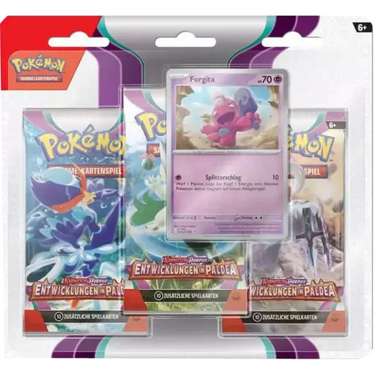 Karmesin & Purpur Entwicklungen in Paldea 3-Pack Blister (Deutsch) The Pokemon Company