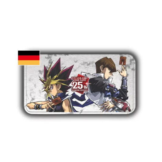 Robuste Yu-Gi-Oh! 25th Anniversary Sammlertindose mit Motiven der beliebten Anime-Serie